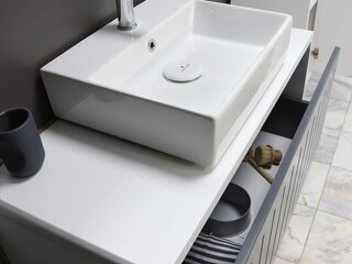 Helena Serisi Çanak Lavabolu Banyo Mobilyası (Boy Dolaplı Set) - 2