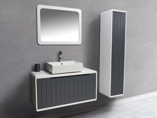 Helena Serisi Çanak Lavabolu Banyo Mobilyası (Boy Dolaplı Set) - 3