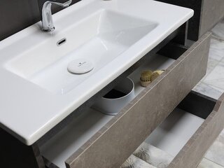 Simena Serisi LED Aynalı Banyo Mobilyası (Boy Dolaplı Set) - 2