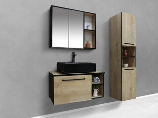 Bianca Serisi Çanak Lavabolu Banyo Mobilyası (Boy Dolaplı Set)