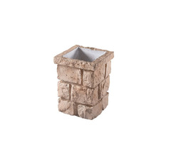 Zin Yığma Taş Dokulu Dekoratif Taş Saksı (PYZ-S2) - Merart Stone - 3