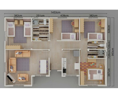 129 m² Tek Katlı 4+1 Prefabrik Ev | Anahtar Teslim Modern Prefabrik Villa Modeli - 3