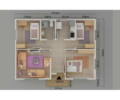 81 m² Tek Katlı 3+1 Prefabrik Ev | Anahtar Teslim Ekonomik Prefabrik Konut - 3