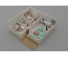 62 m² Tek Katlı 1+1 Prefabrik Ev | Ekonomik, Dayanıklı ve Anahtar Teslim Prefabrik Konut - 2