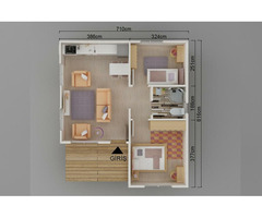 49 m² Tek Katlı 2+1 Prefabrik Ev | Ekonomik, Dayanıklı ve Anahtar Teslim Prefabrik Konut - 2