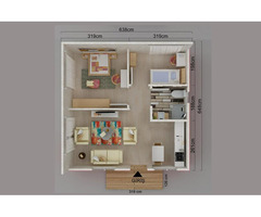 45 m² Tek Katlı 2+1 Prefabrik Ev | Ekonomik, Dayanıklı ve Anahtar Teslim Hazır Ev - 3