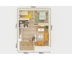 74 m² Tek Katlı 2+1 Prefabrik Ev | Ekonomik, Dayanıklı ve Anahtar Teslim Konut - 3