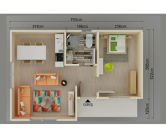 40 m² Tek Katlı 1+1 Prefabrik Ev | Kompakt, Ekonomik ve Anahtar Teslim Yaşam Alanı - 2