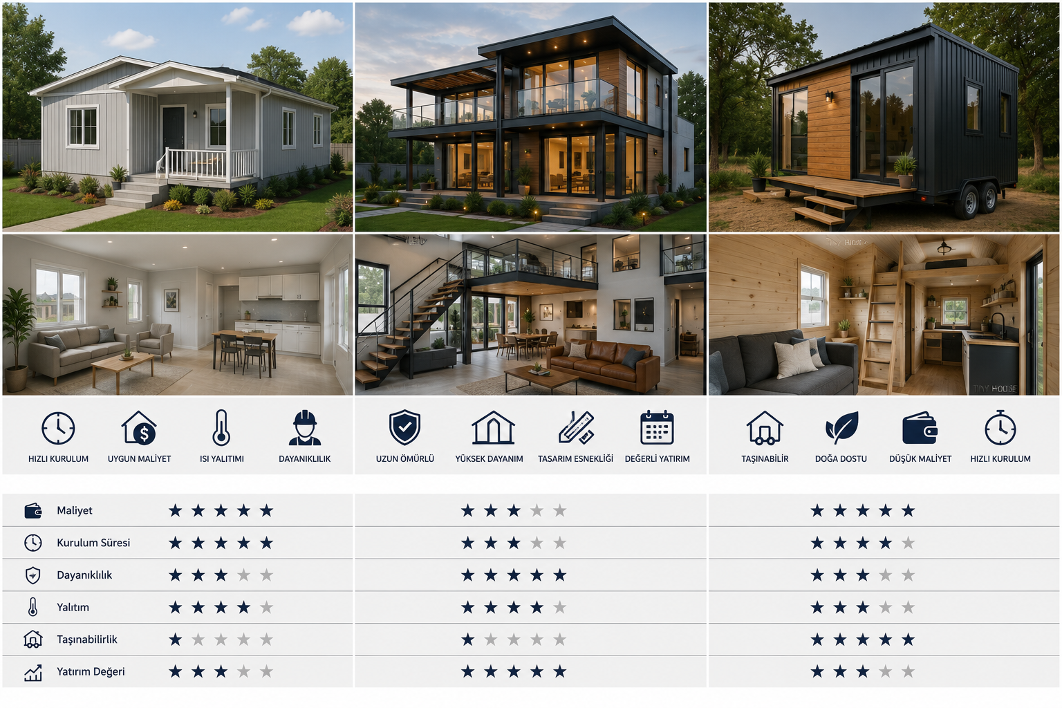 Arsama Hangisini Yapmalıyım? Prefabrik Ev, Çelik Villa ve Tiny House Karşılaştırma Rehberi