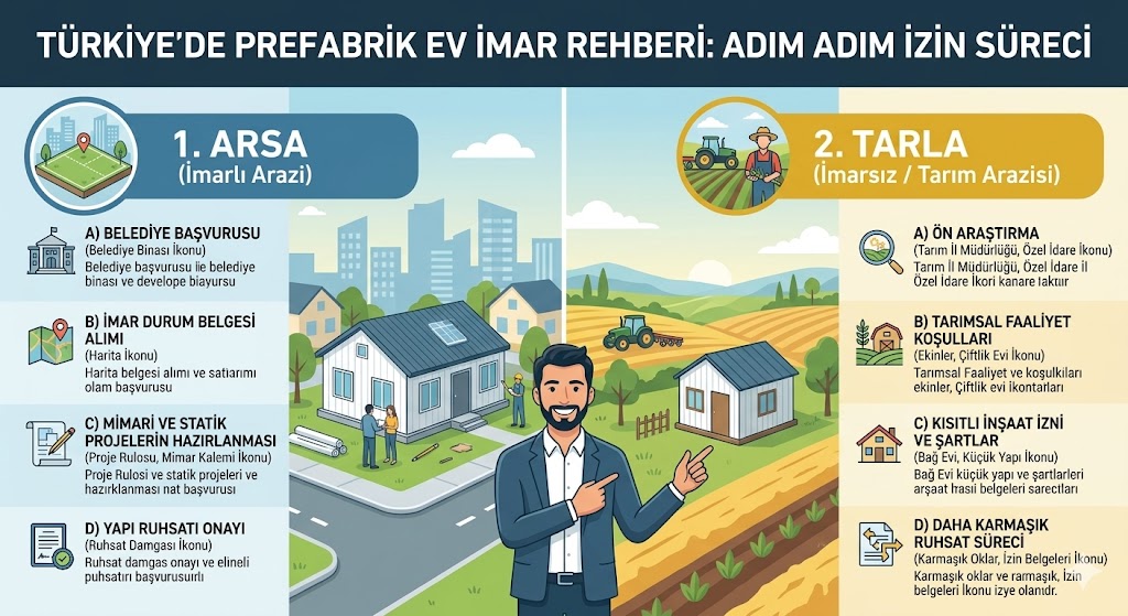 Prefabrik Ev Yapımında İmar İzni Nasıl Alınır? (Arsa ve Tarla Kuralları)