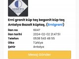 Antalya Alanya granit küp taş begonit küp taş bazalt küp taş uygulama ekibi Halil usta 